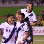 Guate celebrando un gol en un partido oficial. Foto: Fedefut